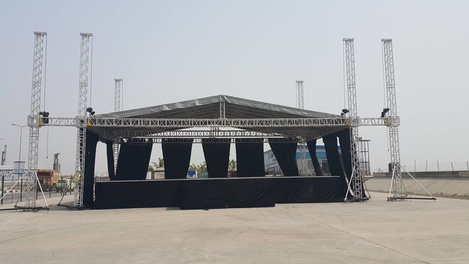 2020  High Loading Capacity 12*10*10m  6 Pillars  Colorful Outdoor Heavy Duty Stage Roofing Truss For Public  Events